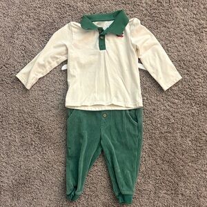 Cloud Island Cream and Green Kids Matching Set